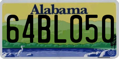AL license plate 64BL050