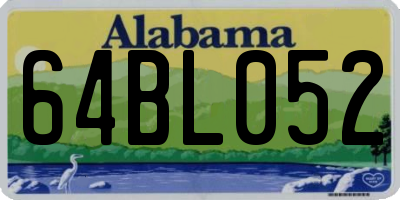 AL license plate 64BL052