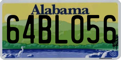AL license plate 64BL056
