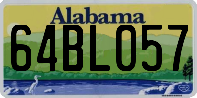 AL license plate 64BL057