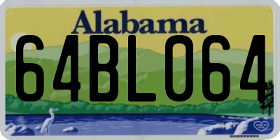 AL license plate 64BL064
