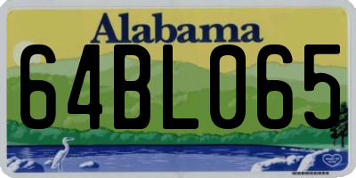 AL license plate 64BL065