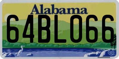 AL license plate 64BL066