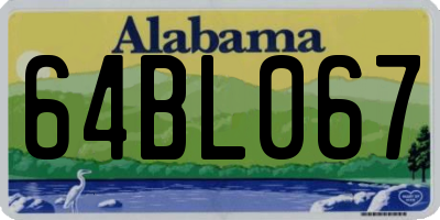 AL license plate 64BL067