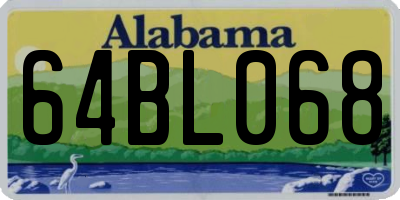 AL license plate 64BL068