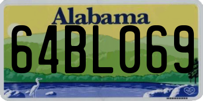 AL license plate 64BL069