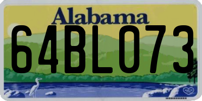 AL license plate 64BL073