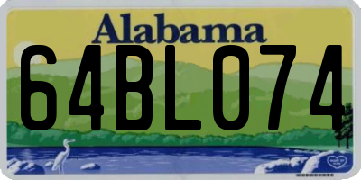 AL license plate 64BL074