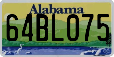 AL license plate 64BL075