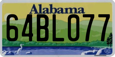 AL license plate 64BL077