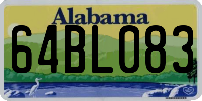 AL license plate 64BL083