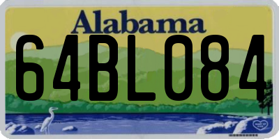 AL license plate 64BL084