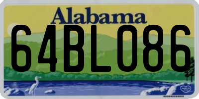 AL license plate 64BL086