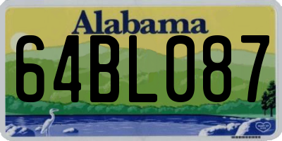 AL license plate 64BL087