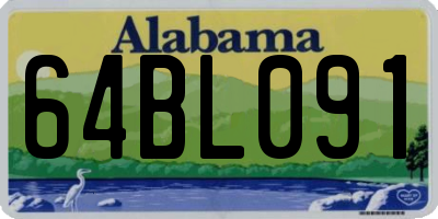 AL license plate 64BL091