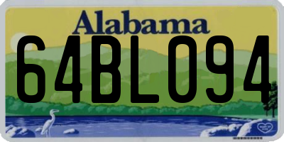 AL license plate 64BL094