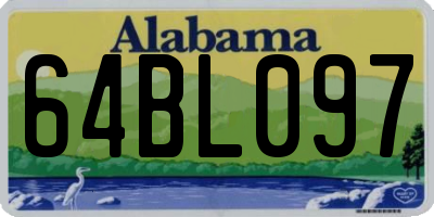 AL license plate 64BL097