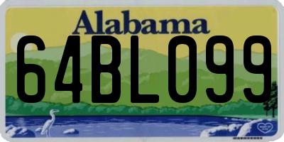 AL license plate 64BL099
