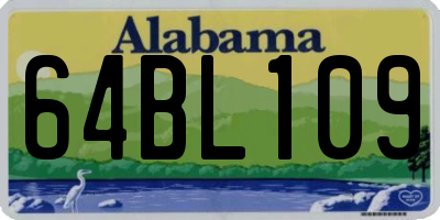AL license plate 64BL109