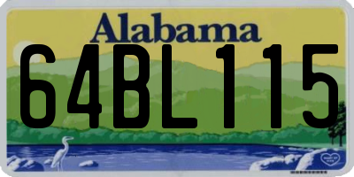 AL license plate 64BL115