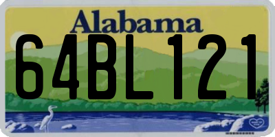 AL license plate 64BL121