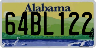AL license plate 64BL122