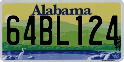 AL license plate 64BL124