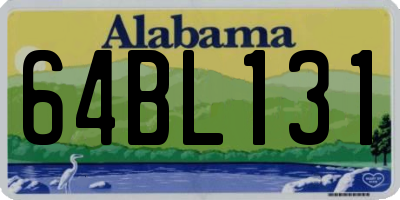 AL license plate 64BL131