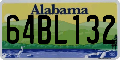 AL license plate 64BL132