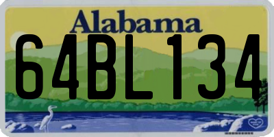 AL license plate 64BL134