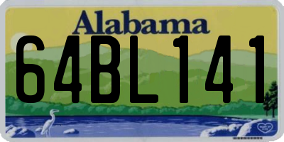 AL license plate 64BL141