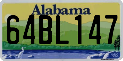 AL license plate 64BL147
