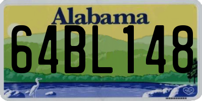 AL license plate 64BL148
