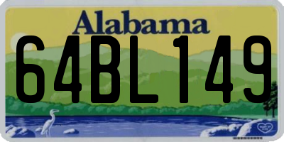 AL license plate 64BL149