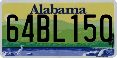 AL license plate 64BL150