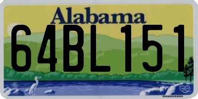 AL license plate 64BL151