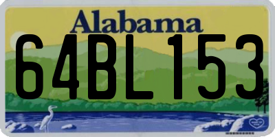 AL license plate 64BL153