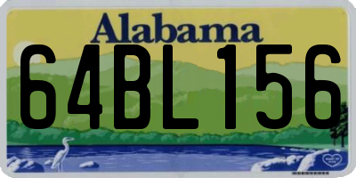AL license plate 64BL156