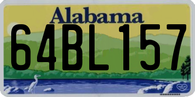 AL license plate 64BL157