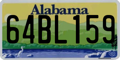 AL license plate 64BL159