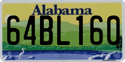 AL license plate 64BL160