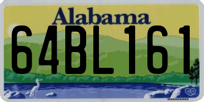 AL license plate 64BL161