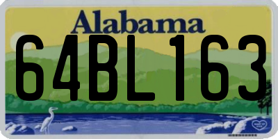 AL license plate 64BL163