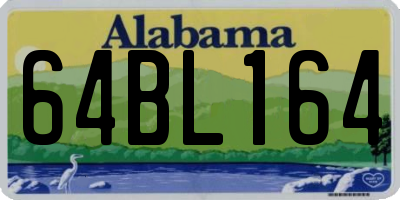 AL license plate 64BL164