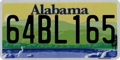 AL license plate 64BL165
