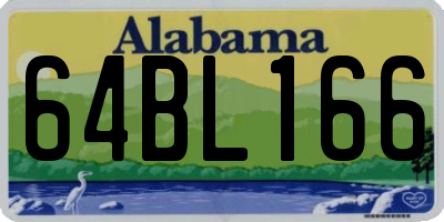 AL license plate 64BL166