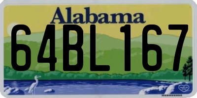 AL license plate 64BL167