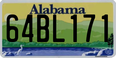 AL license plate 64BL171