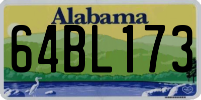 AL license plate 64BL173