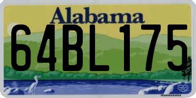 AL license plate 64BL175